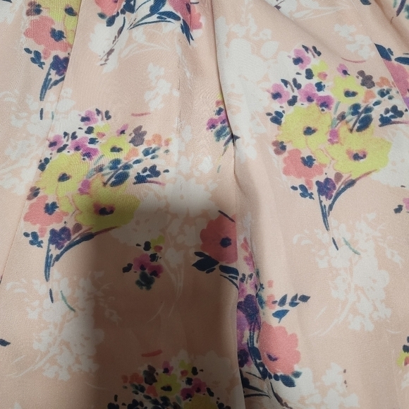 𝅺LC Lauren Conrad Women's Fit & Flare Sweetheart Floral Pink Dress - Picture 11 of 13